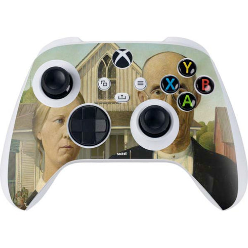 Grant Wood American Gothic Xbox Series S Controller Skin