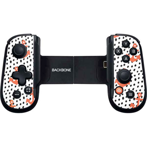 Bouffants and Broken Hearts Anchors and Dots Backbone One for iPhone Game Controller Skin