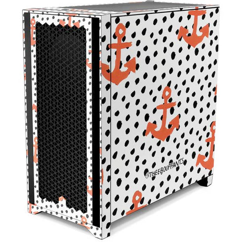 Bouffants and Broken Hearts Anchors and Dots Corsair 4000D Tempered Glass Mid-Tower ATX Case Skin