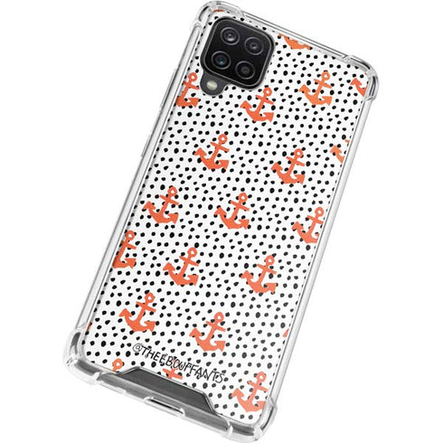 Bouffants and Broken Hearts Anchors and Dots Galaxy A12 Clear Case