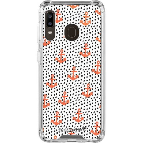 Bouffants and Broken Hearts Anchors and Dots Galaxy A30 Clear Case
