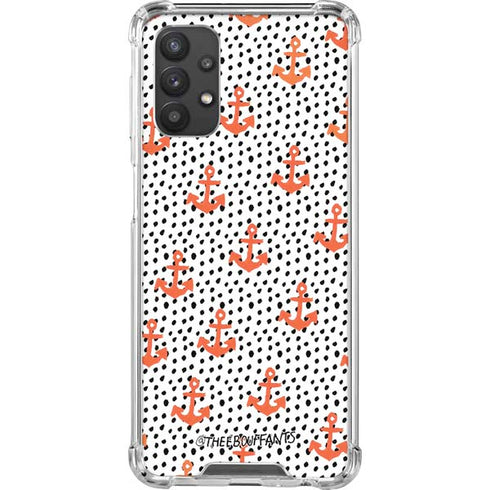 Bouffants and Broken Hearts Anchors and Dots Galaxy A32 5G Clear Case