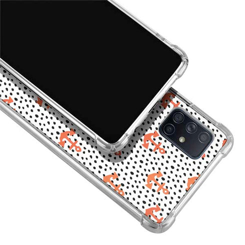 Bouffants and Broken Hearts Anchors and Dots Galaxy A71 5G Clear Case