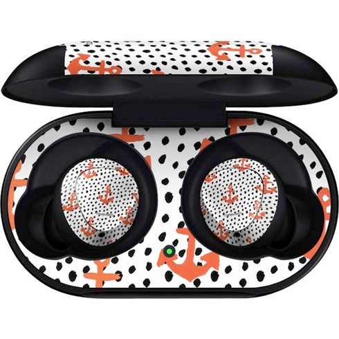 Bouffants and Broken Hearts Anchors and Dots Galaxy Buds Skin