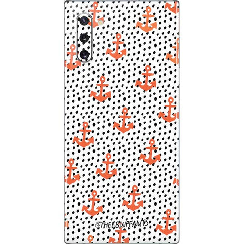 Bouffants and Broken Hearts Anchors and Dots Galaxy Note 10 Skin