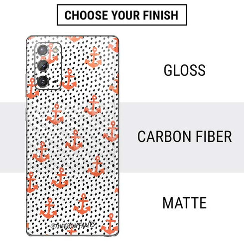 Bouffants and Broken Hearts Anchors and Dots Galaxy Note20 5G Skin