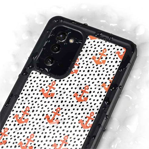Bouffants and Broken Hearts Anchors and Dots Galaxy Note20 5G Waterproof Case