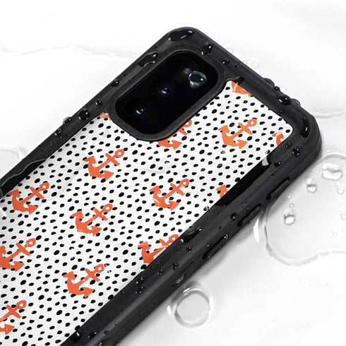 Bouffants and Broken Hearts Anchors and Dots Galaxy S20 Waterproof Case