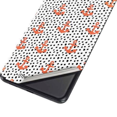 Bouffants and Broken Hearts Anchors and Dots Galaxy S21 5G Skin
