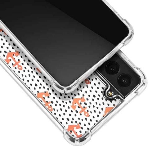 Bouffants and Broken Hearts Anchors and Dots Galaxy S21 FE Clear Case