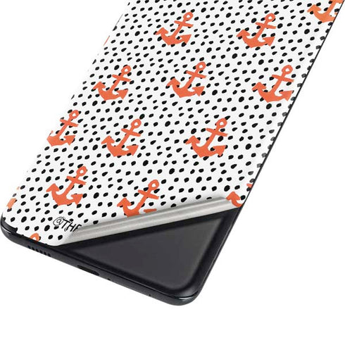 Bouffants and Broken Hearts Anchors and Dots Galaxy S21 Plus 5G Skin