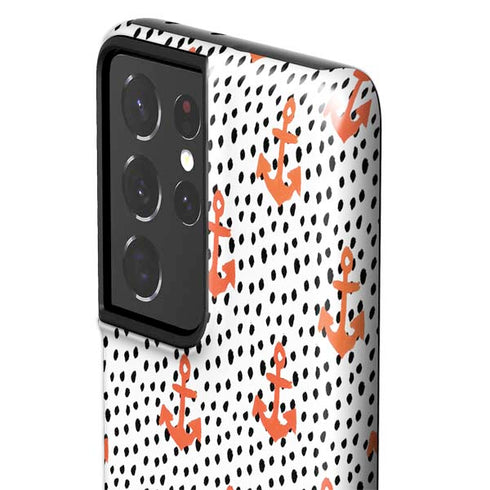 Bouffants and Broken Hearts Anchors and Dots Galaxy S21 Ultra 5G Pro Case