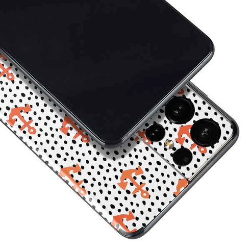 Bouffants and Broken Hearts Anchors and Dots Galaxy S21 Ultra 5G Skin