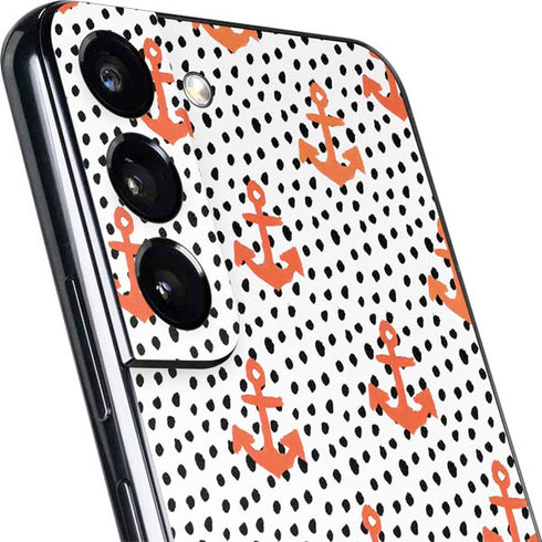 Bouffants and Broken Hearts Anchors and Dots Galaxy S22 Skin