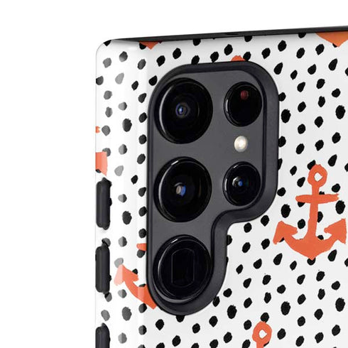 Bouffants and Broken Hearts Anchors and Dots Galaxy S22 Ultra Pro Case