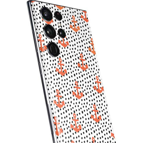 Bouffants and Broken Hearts Anchors and Dots Galaxy S22 Ultra Skin