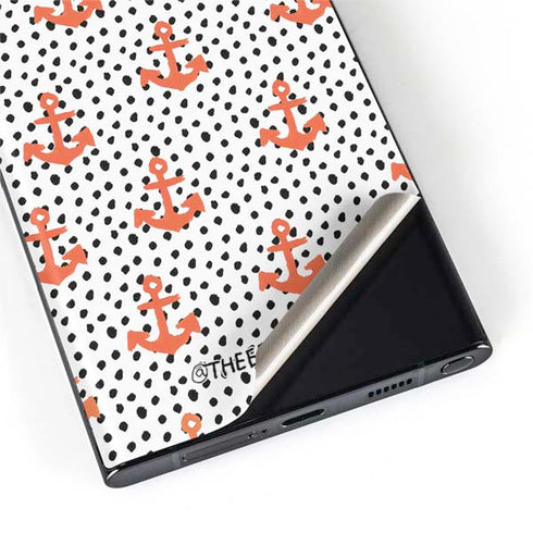 Bouffants and Broken Hearts Anchors and Dots Galaxy S22 Ultra Skin