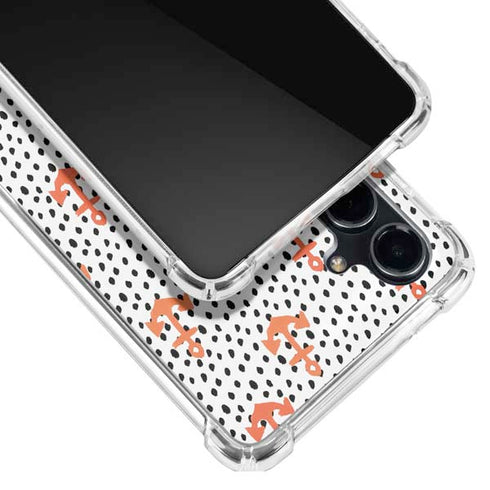 Bouffants and Broken Hearts Anchors and Dots Galaxy S23 FE Clear Case