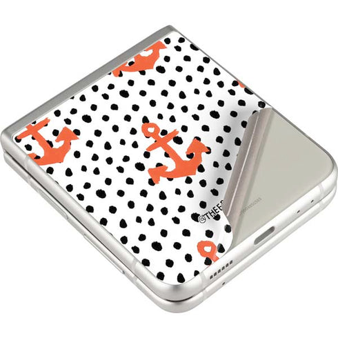 Bouffants and Broken Hearts Anchors and Dots Galaxy Z Flip3 5G Skin