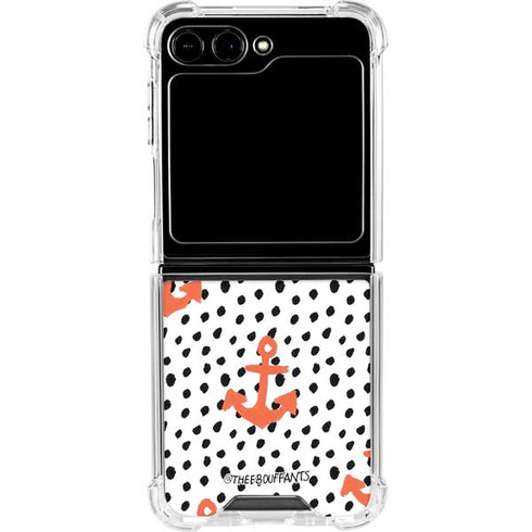 Bouffants and Broken Hearts Anchors and Dots Galaxy Z Flip5 5G Clear Case