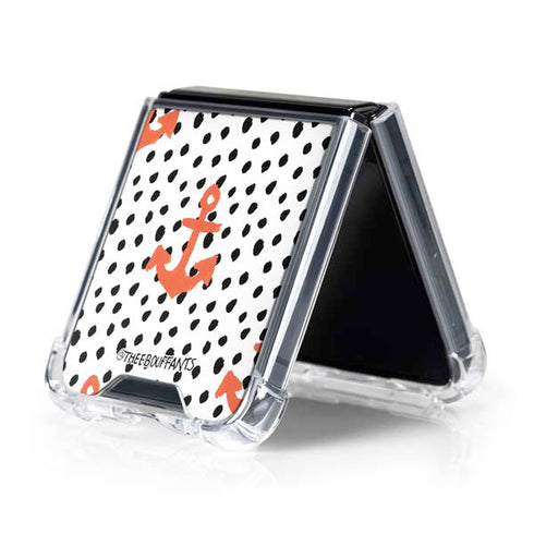 Bouffants and Broken Hearts Anchors and Dots Galaxy Z Flip5 5G Clear Case