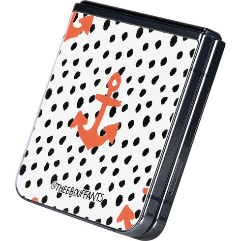Bouffants and Broken Hearts Anchors and Dots Galaxy Z Flip5 5G Skin
