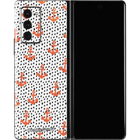 Bouffants and Broken Hearts Anchors and Dots Galaxy Z Fold2 5G Skin