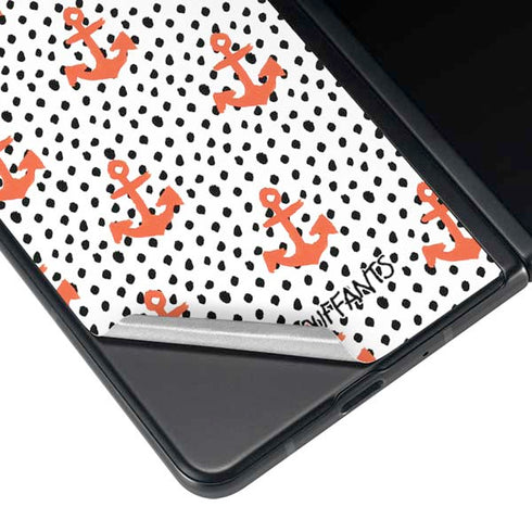 Bouffants and Broken Hearts Anchors and Dots Galaxy Z Fold3 5G Skin