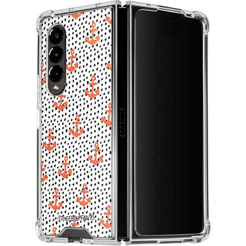 Bouffants and Broken Hearts Anchors and Dots Galaxy Z Fold4 5G Clear Case