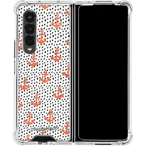 Bouffants and Broken Hearts Anchors and Dots Galaxy Z Fold4 5G Clear Case