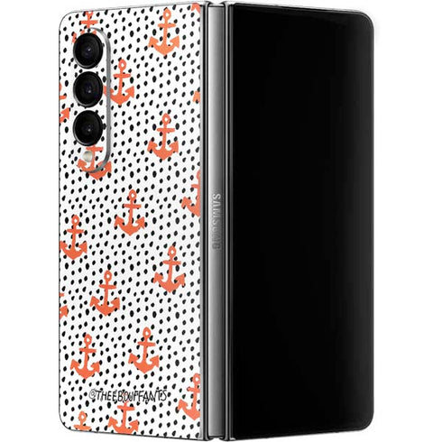 Bouffants and Broken Hearts Anchors and Dots Galaxy Z Fold4 5G Skin