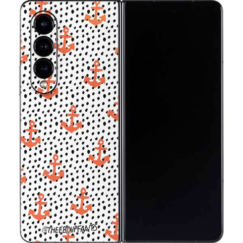 Bouffants and Broken Hearts Anchors and Dots Galaxy Z Fold4 5G Skin