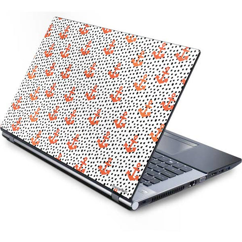 Bouffants and Broken Hearts Anchors and Dots Generic Laptop Skin