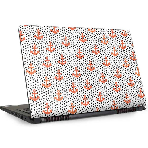 Bouffants and Broken Hearts Anchors and Dots Dell Inspiron Skin