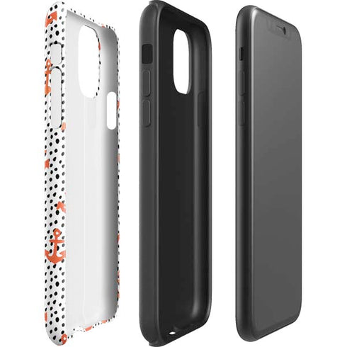 Bouffants and Broken Hearts Anchors and Dots iPhone 11 Pro Max Impact Case