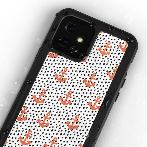 Bouffants and Broken Hearts Anchors and Dots iPhone 12 Waterproof Case