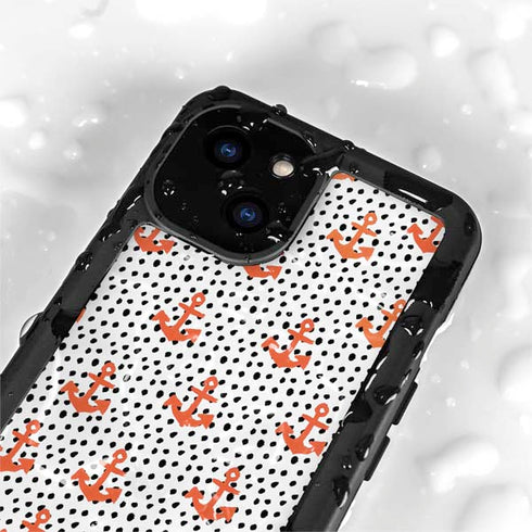 Bouffants and Broken Hearts Anchors and Dots iPhone 13 Mini Waterproof Case