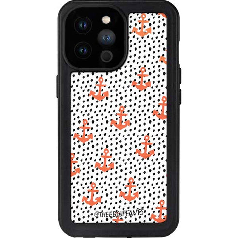 Bouffants and Broken Hearts Anchors and Dots iPhone 14 Pro Max Waterproof Case