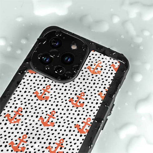 Bouffants and Broken Hearts Anchors and Dots iPhone 14 Pro Max Waterproof Case