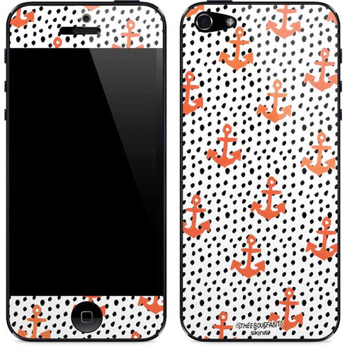 Bouffants and Broken Hearts Anchors and Dots iPhone 5/5s/5SE Skin