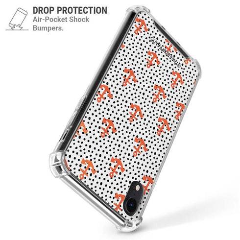 Bouffants and Broken Hearts Anchors and Dots iPhone XR Clear Case
