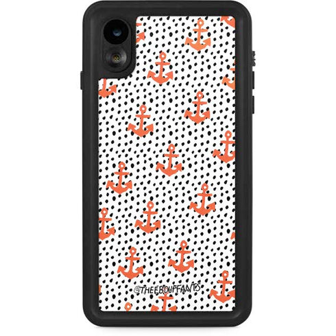 Bouffants and Broken Hearts Anchors and Dots iPhone XR Waterproof Case