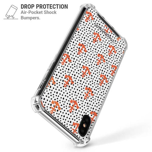 Bouffants and Broken Hearts Anchors and Dots iPhone XS Max Clear Case