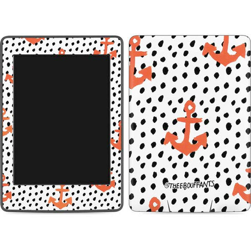 Bouffants and Broken Hearts Anchors and Dots Amazon Kindle Skin