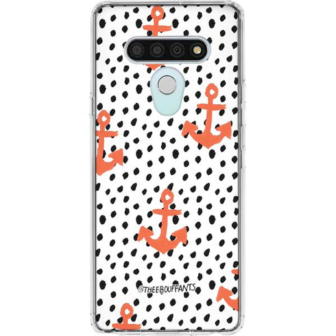 Bouffants and Broken Hearts Anchors and Dots LG Stylo 6 Clear Case