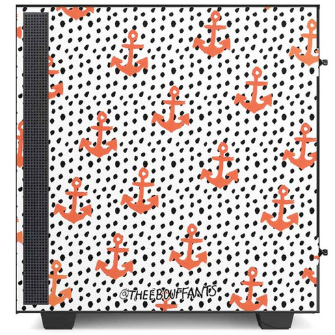 Bouffants and Broken Hearts Anchors and Dots NZXT H510 Compact ATX Mid-Tower Case Skin