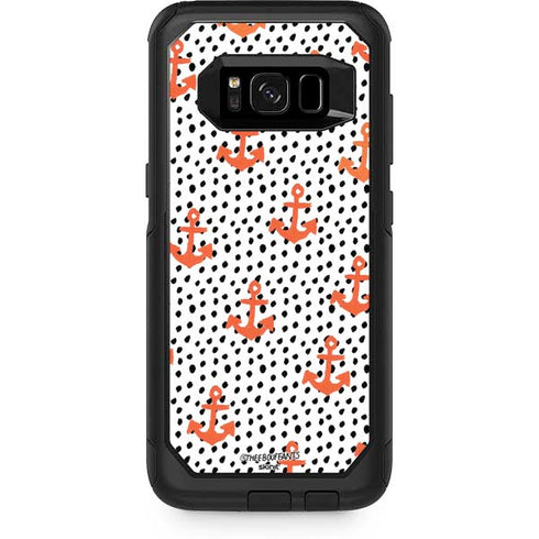 Bouffants and Broken Hearts Anchors and Dots Otterbox Commuter Galaxy Skin