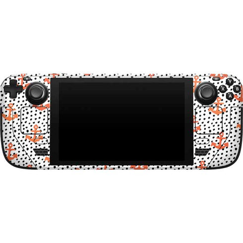 Bouffants and Broken Hearts Anchors and Dots Steam Deck Handheld Gaming Computer Skin