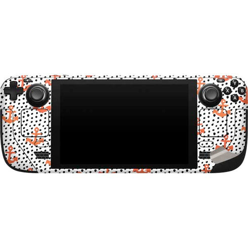 Bouffants and Broken Hearts Anchors and Dots Steam Deck Handheld Gaming Computer Skin