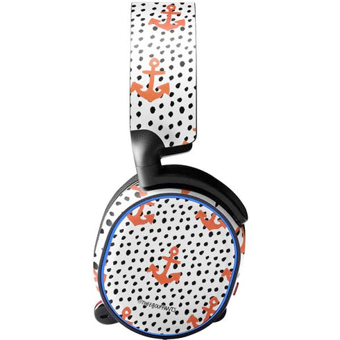 Bouffants and Broken Hearts Anchors and Dots SteelSeries Arctis 5 Skin